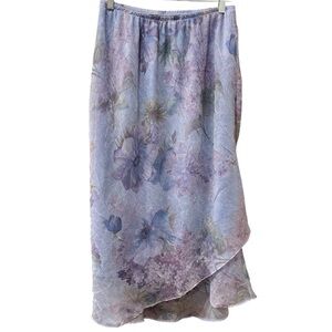Pastel fairycore gauzy crinkle skirt, size 14P